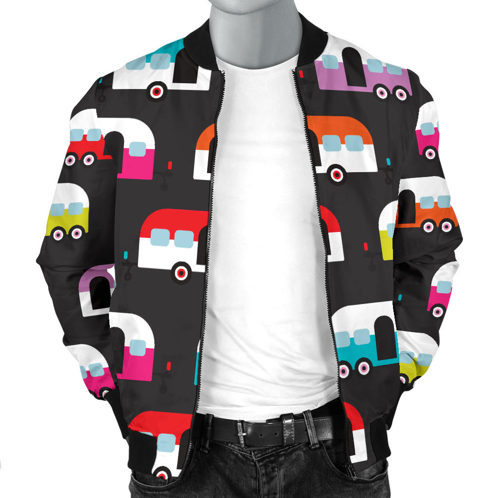 Camper Caravan Pattern Men Bomber Jacket