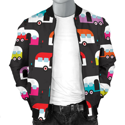 Camper Caravan Pattern Men Bomber Jacket