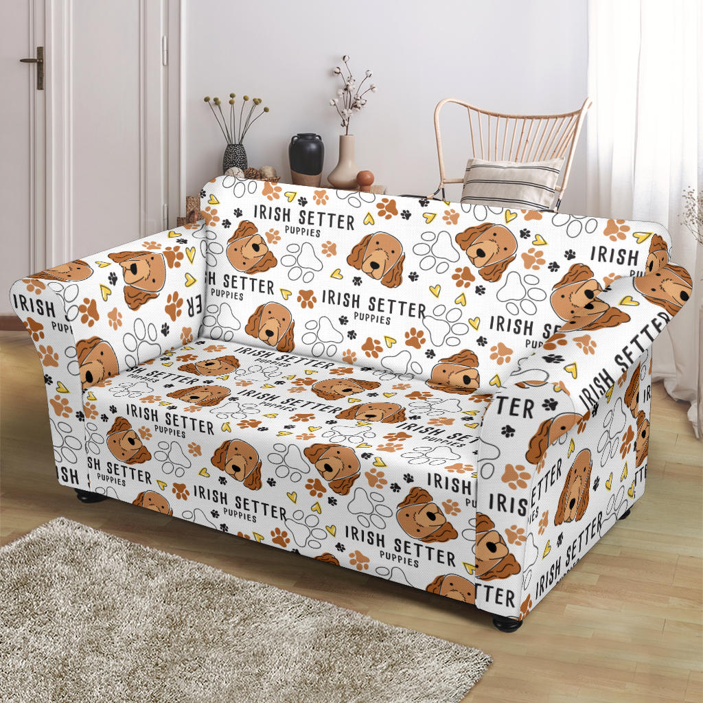 Setters Irish Print Design LKS301 Loveseat Couch Slipcover