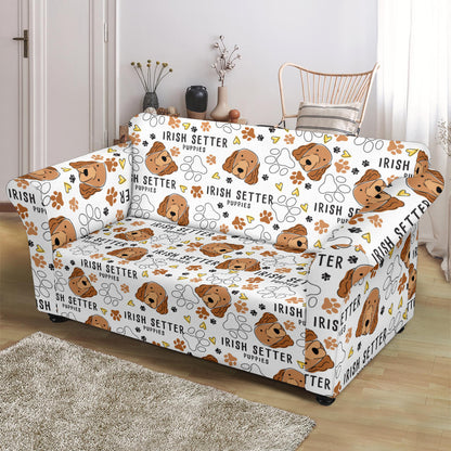 Setters Irish Print Design LKS301 Loveseat Couch Slipcover