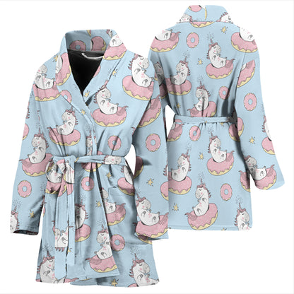Unicorn Print Design LKS303 Women Bathrobe
