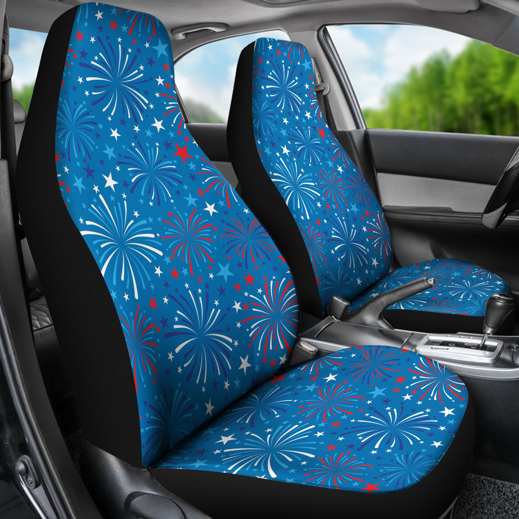 Firework Celebration Print Design LKS304 Car Seat Covers