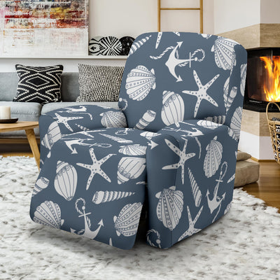 Seashell Print Design LKS306 Recliner Slipcover