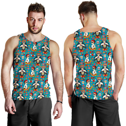 Day of the Dead Old School Girl Design Men Tank Top
