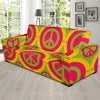 Peace Sign Pattern Print Design A01 Sofa Slipcover