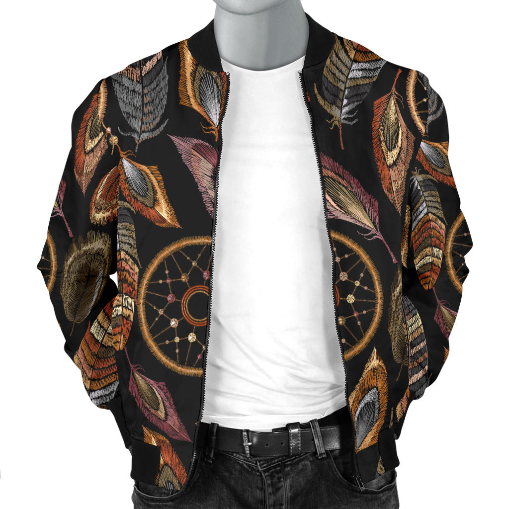 Dream catcher embroidered style Men Bomber Jacket