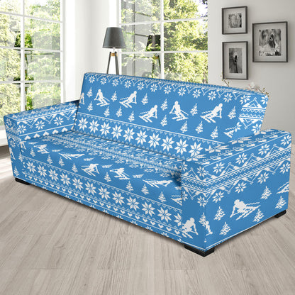 Ski Knit Pattern Print Design LKS302 Sofa Slipcover