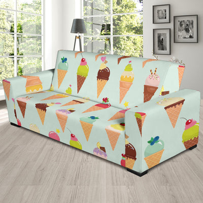 Ice Cream Pattern Print Design 03 Sofa Slipcover