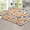 Camper Tent Pattern Print Design 03 Sofa Slipcover