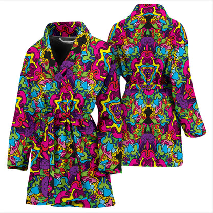 Trippy Print Design LKS303 Women Bathrobe