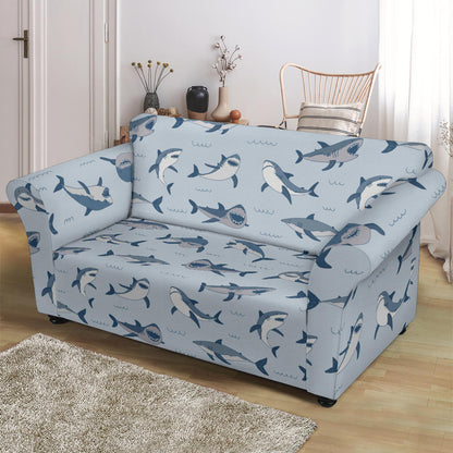 Shark Print Design LKS304 Loveseat Couch Slipcover