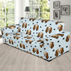 Cavalier King Charles Spaniels Pattern Print Design 02 Sofa Slipcover