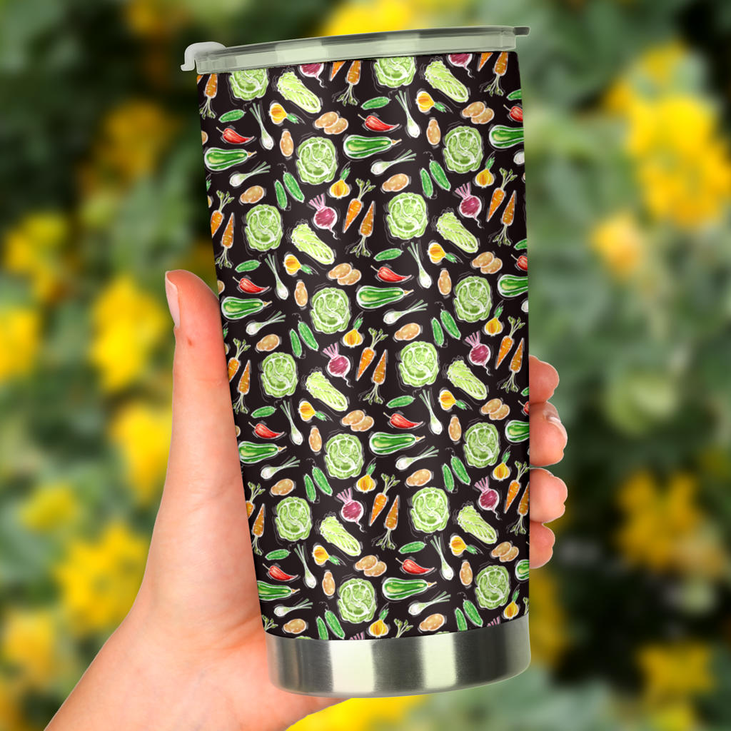 Vegan Draw Themed Design Print Tumbler