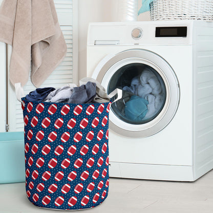 American Football Star Design Pattern Laundry Basket
