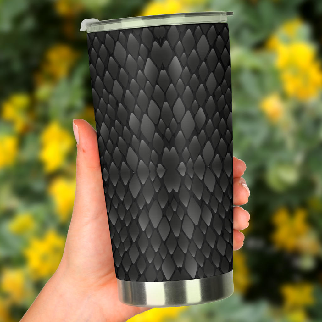 Snake Skin Black Print Tumbler