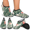 Tropical Flower Palm Leaves Aqua Water Shoes