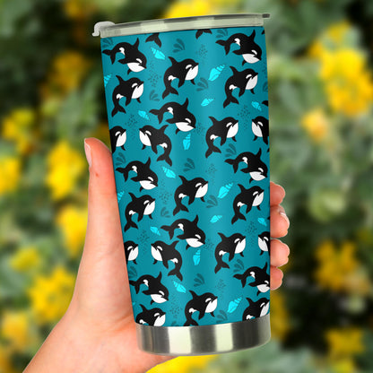Whale Sea Design Themed Print Tumbler