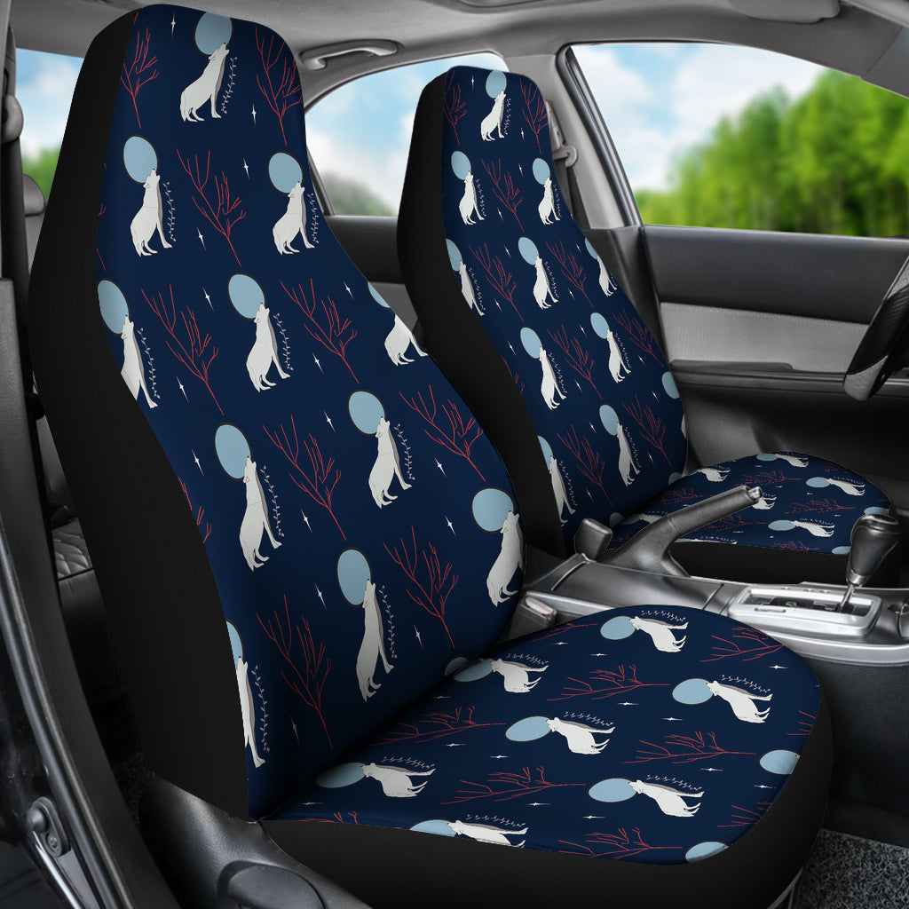 Wolf Moon Print Design LKS304 Car Seat Covers