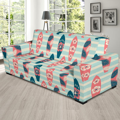 Aloha Hawaii Surfboard Pattern Print Design 02 Sofa Slipcover