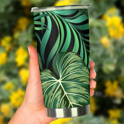 Green Fresh Tropical Palm Leaves Tumbler