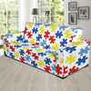 Autism Awareness Pattern Print Design 04 Sofa Slipcover