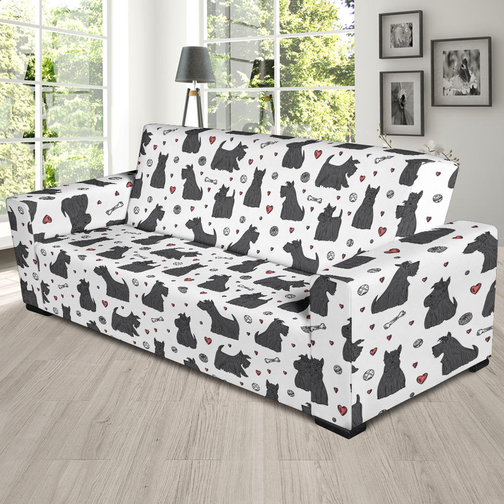 Scottish Terriers Print Design LKS3015 Sofa Slipcover