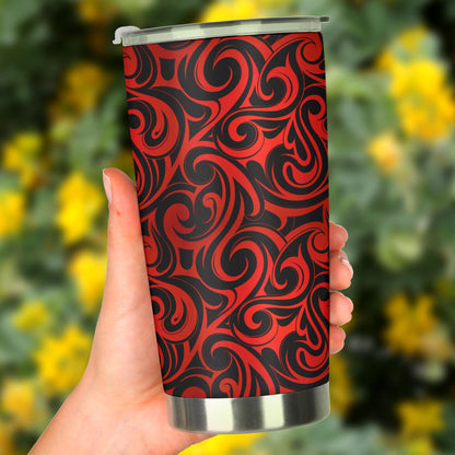 Maori Red Black Themed Design Tumbler