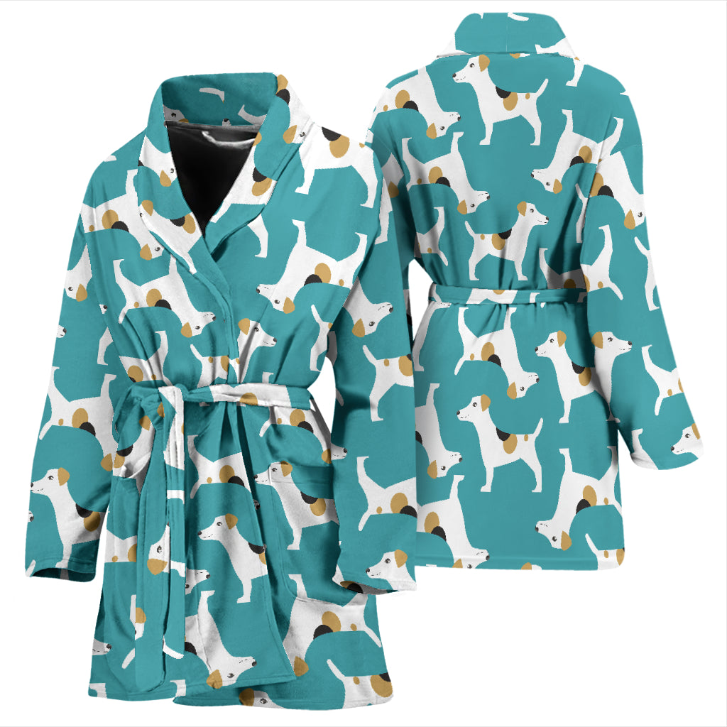 Russell Terriers Print Design LKS301 Women Bathrobe