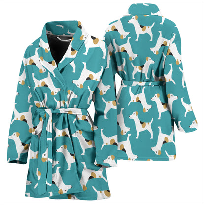 Russell Terriers Print Design LKS301 Women Bathrobe