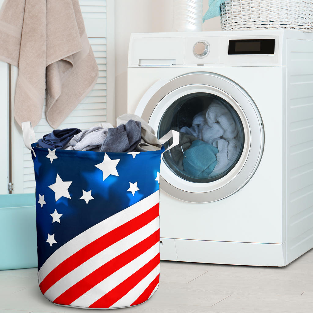 American flag Style Laundry Basket