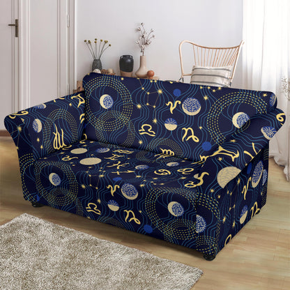 Zodiac Print Design LKS302 Loveseat Couch Slipcover