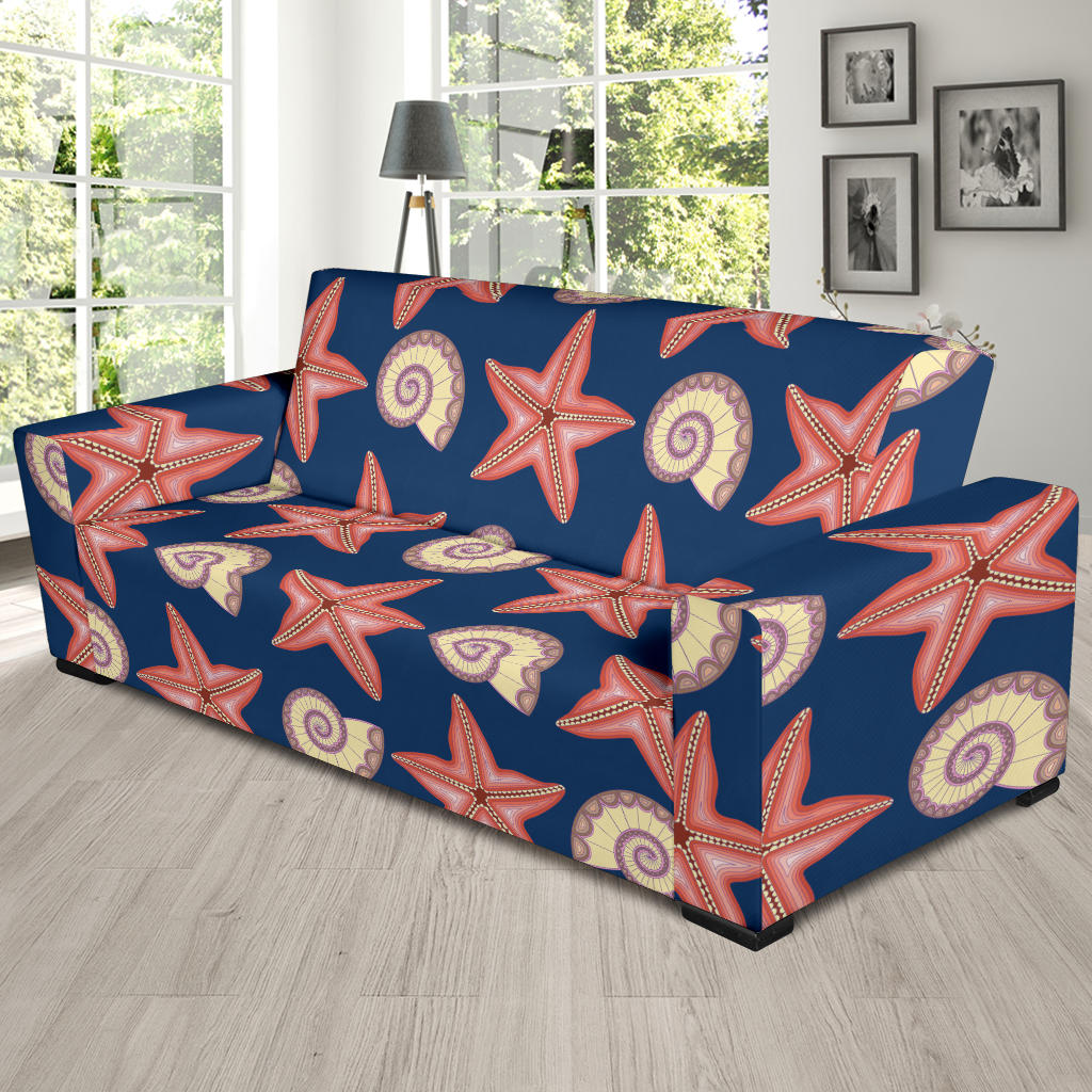 Starfish Pattern Print Design 03 Sofa Slipcover