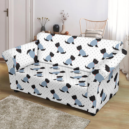 Scottish Terriers Print Design LKS3013 Loveseat Couch Slipcover