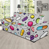 Pill Pattern Print Design A04 Sofa Slipcover