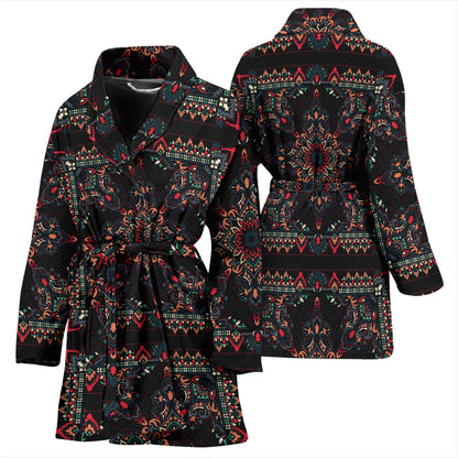Bandana Print Design LKS307 Women Bathrobe