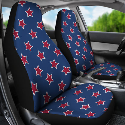Star Red Blue Print Design LKS301 Car Seat Covers