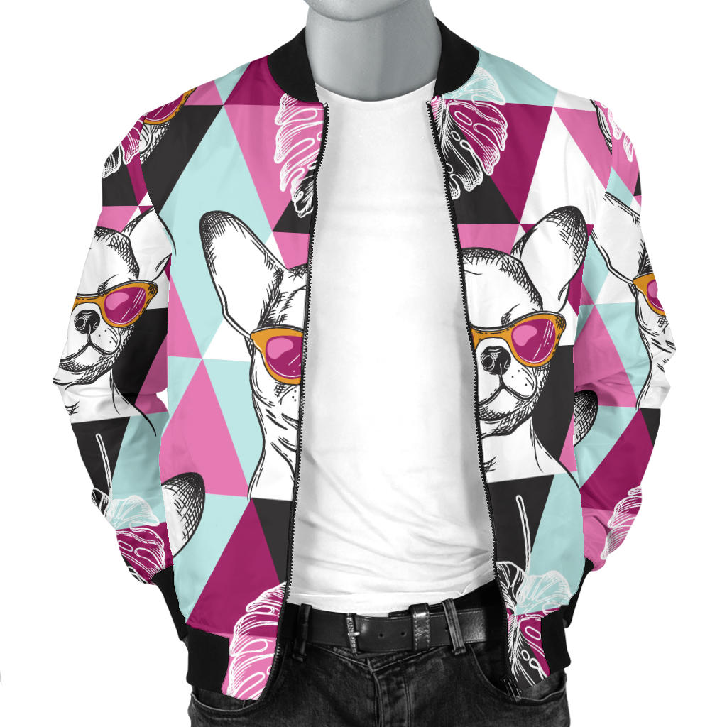Chihuahua Cute Triangle Pattern Men Bomber Jacket
