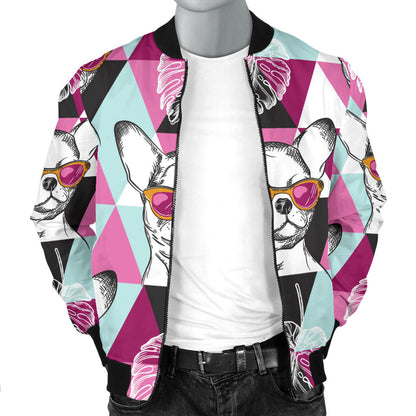 Chihuahua Cute Triangle Pattern Men Bomber Jacket