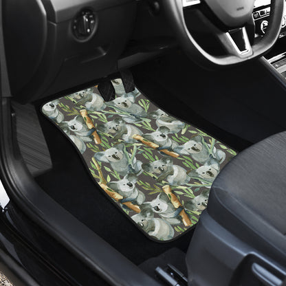 Koala Pattern Design Print Car Floor Mats Front Back