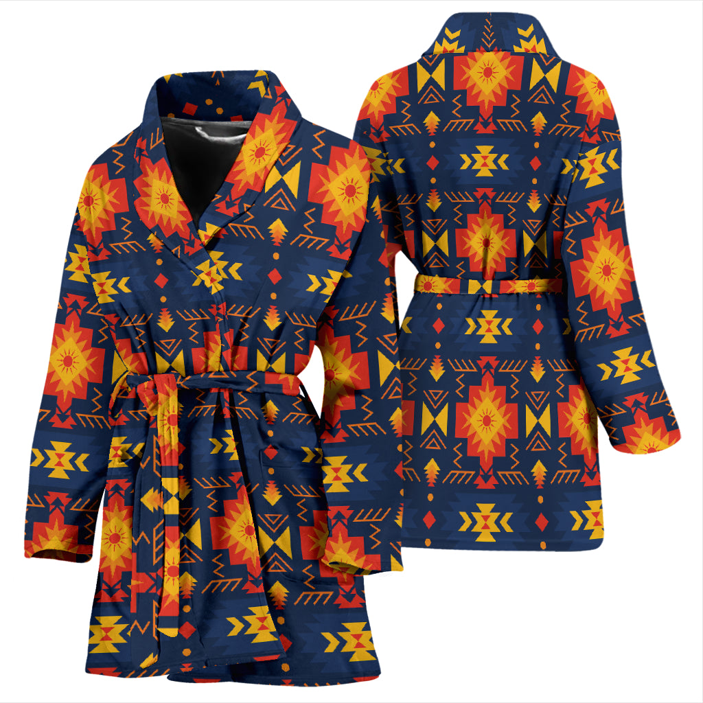 Southwest Pattern Print Design LKS307 Women Bathrobe