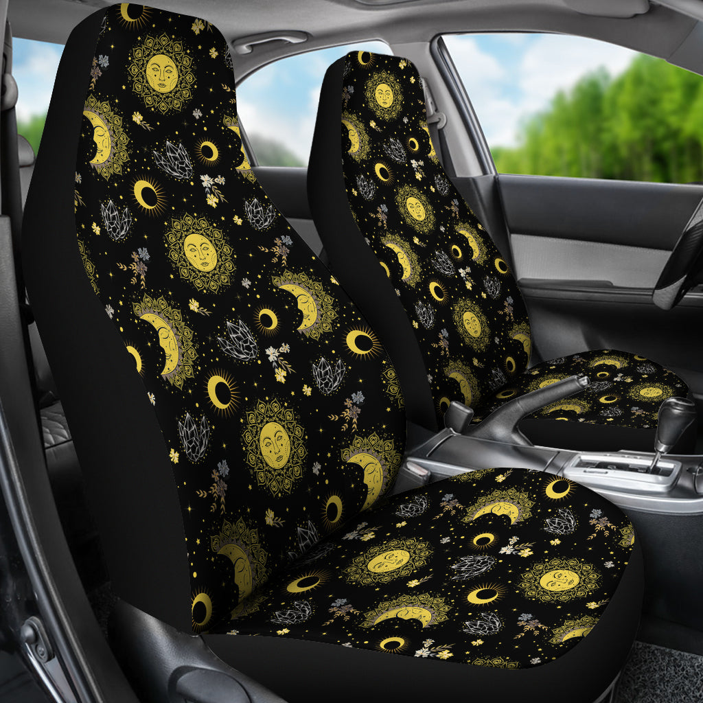 Sun Moon Print Design LKS301 Car Seat Covers