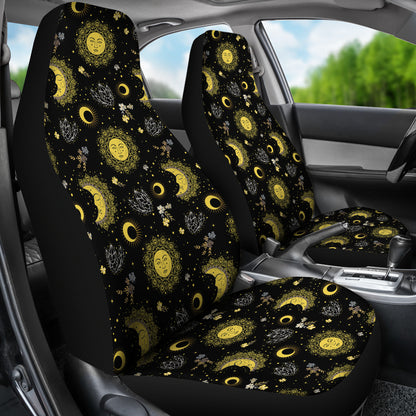 Sun Moon Print Design LKS301 Car Seat Covers