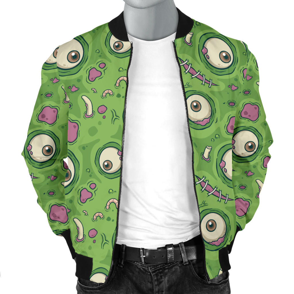 Zombie Eyes Design Pattern Print Men Bomber Jacket