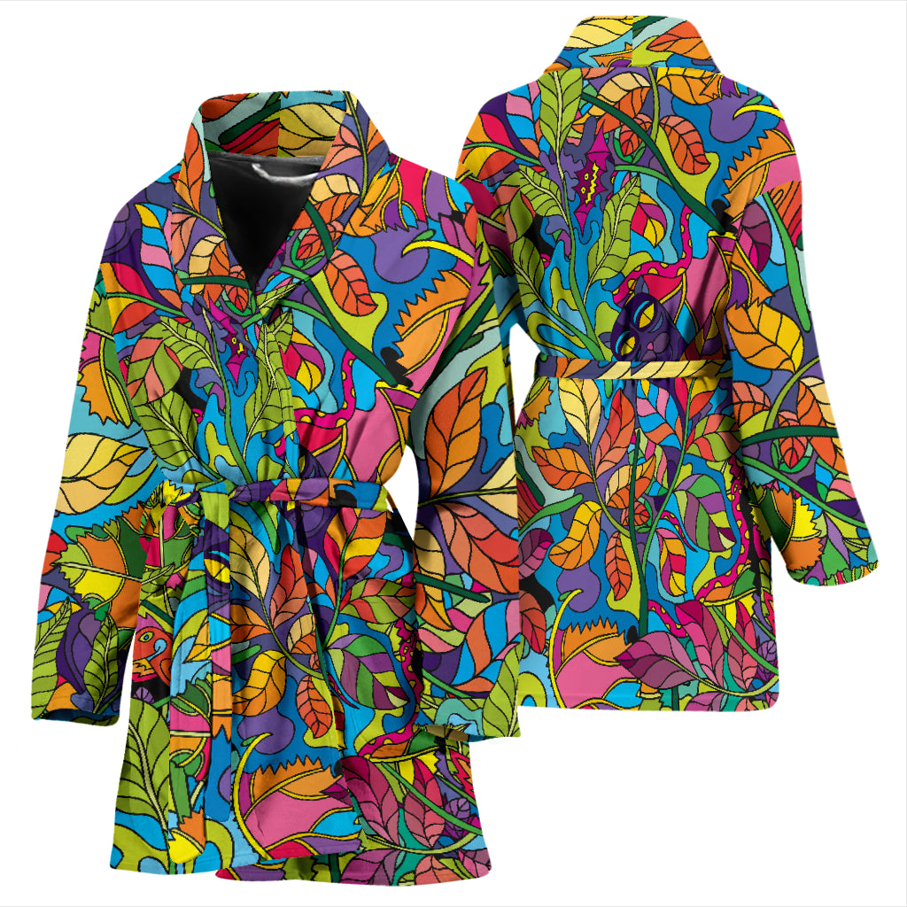 Trippy Print Design LKS301 Women Bathrobe