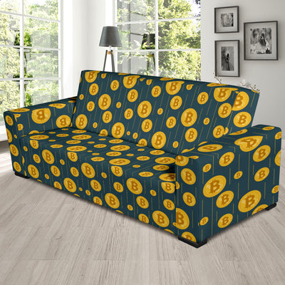 Bitcoin Pattern Print Design 01 Sofa Slipcover