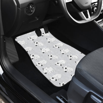 Bull Terrier hand draw Print Pattern Car Floor Mats Front Back
