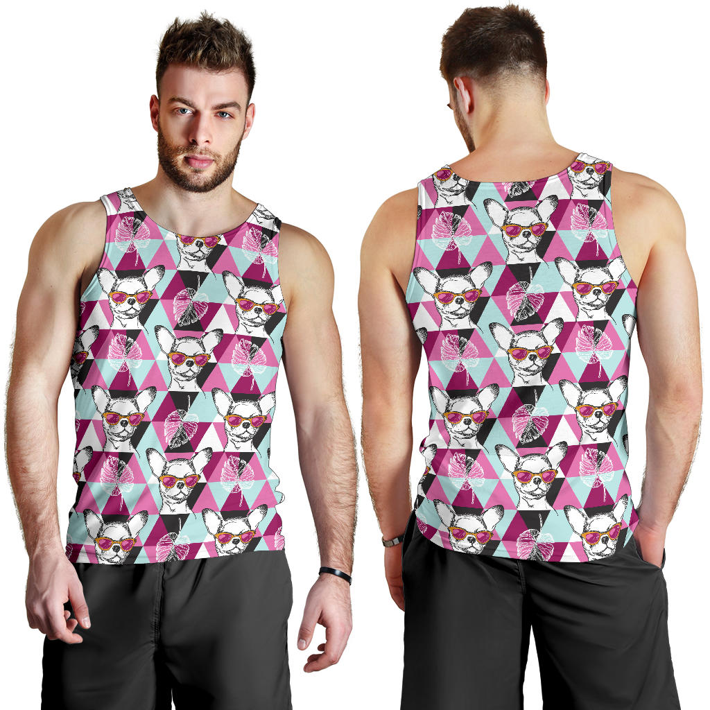 Chihuahua Cute Triangle Pattern Men Tank Top