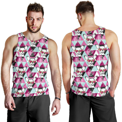 Chihuahua Cute Triangle Pattern Men Tank Top