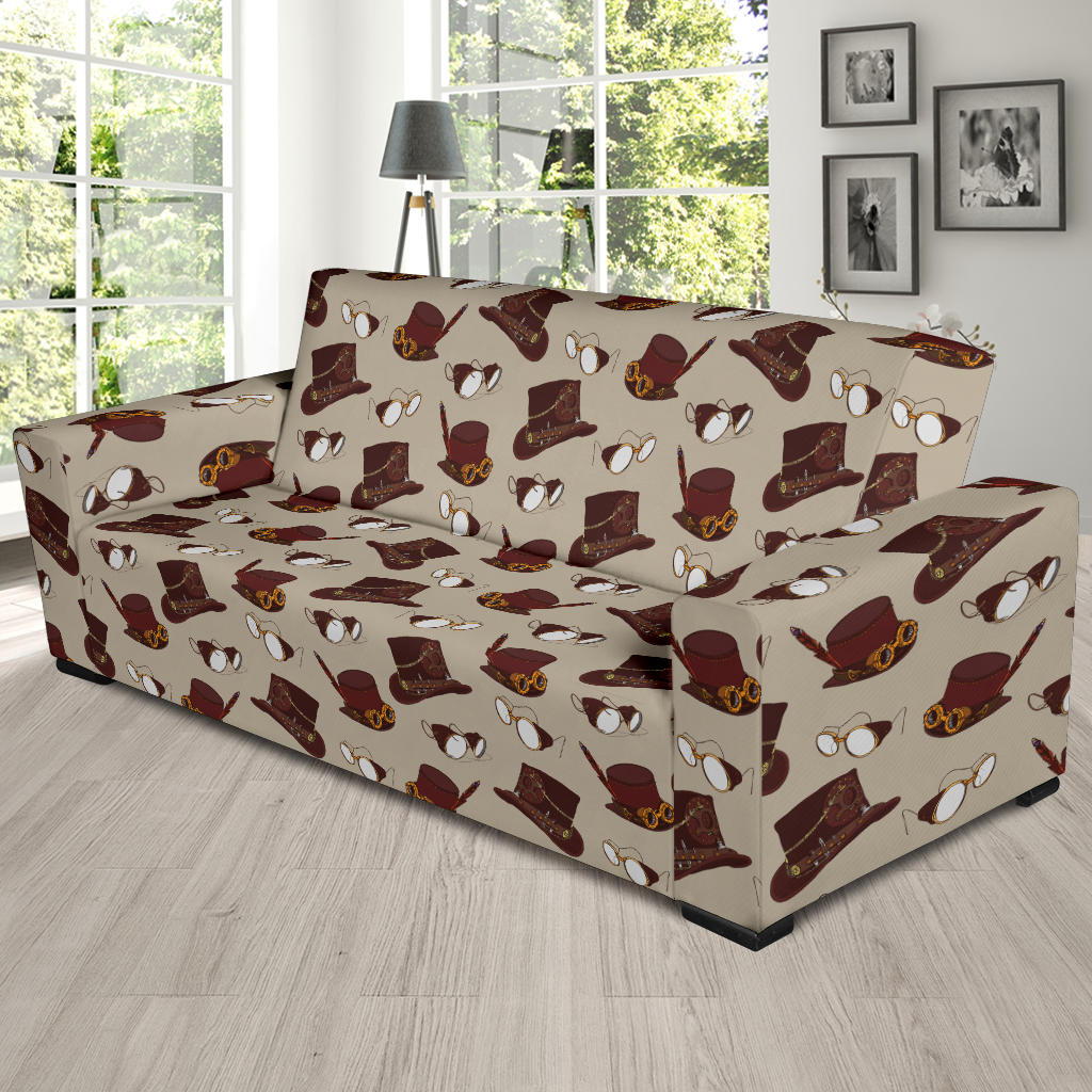 Steampunk Hat Print Design LKS301 Sofa Slipcover