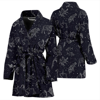 Zodiac Print Design LKS304 Women Bathrobe